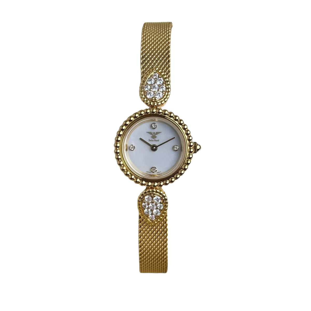 Viral Watch - Gold Case With Pearl White Dial