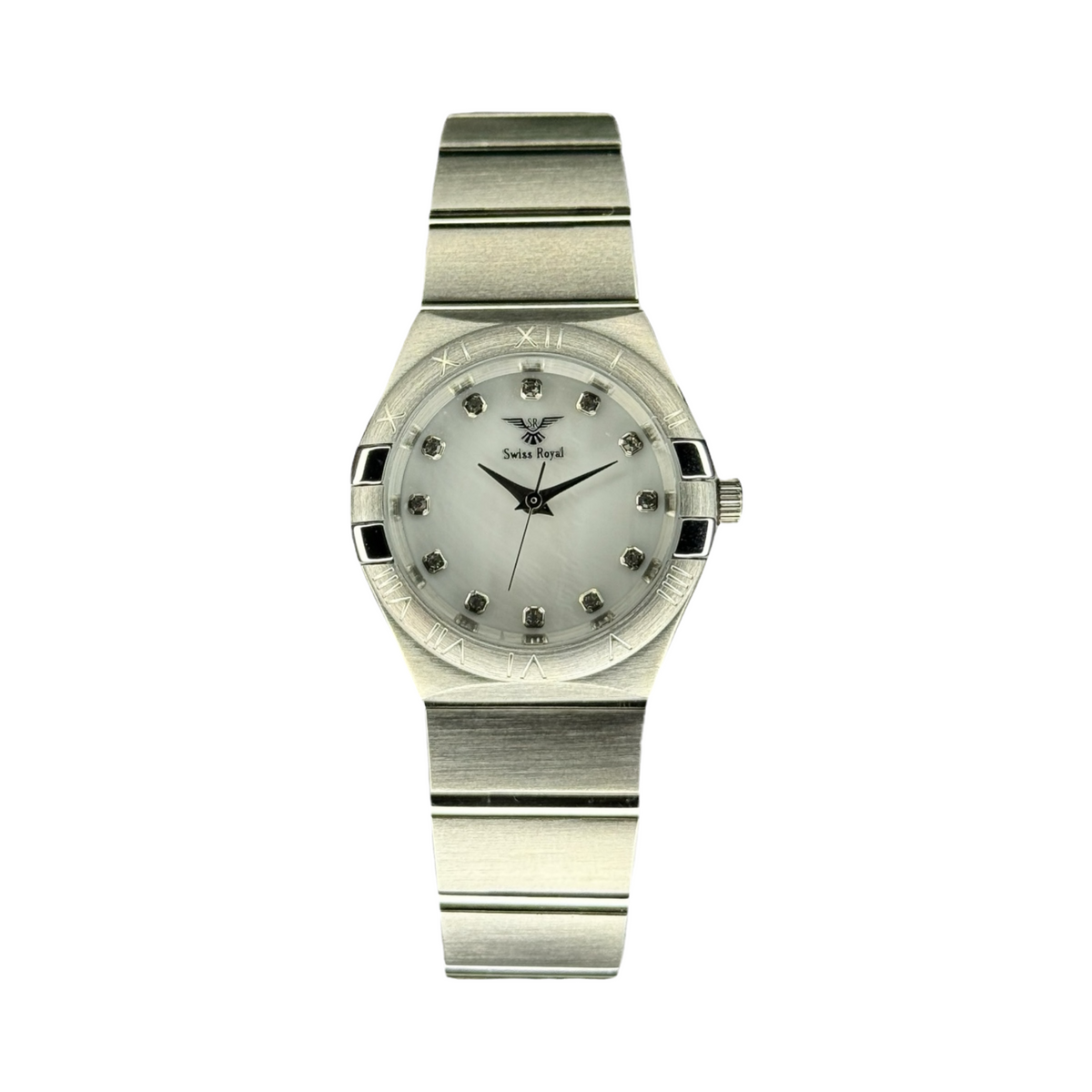 Galaxy - Silver Case With White Pearl Dial