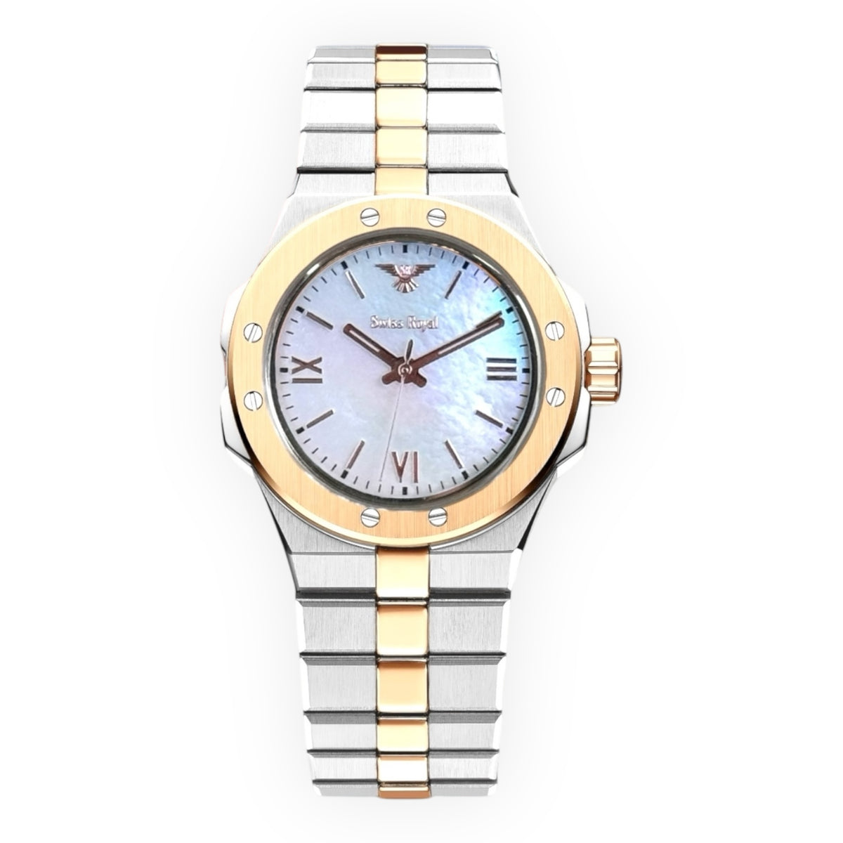 Stellar -Silver Gold Case With White Dial