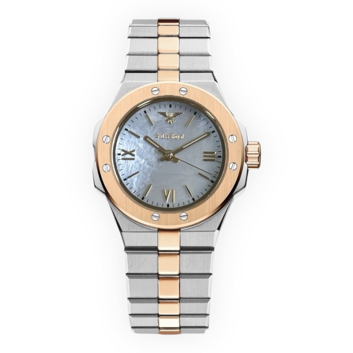 Stellar - Silver Gold Case with Sky Blue Dial