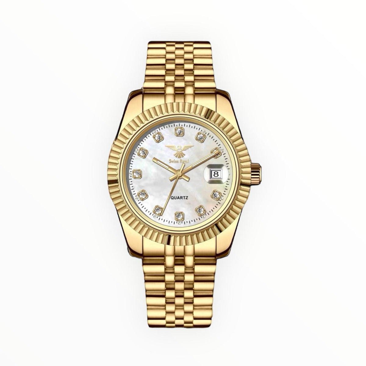 Gold Case With Pearl White Dial Women