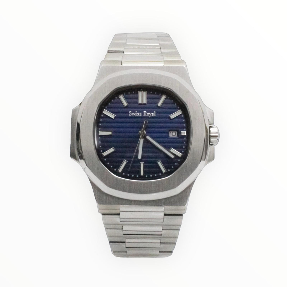 Nautilus - Silver Case with Navy Blue Dial