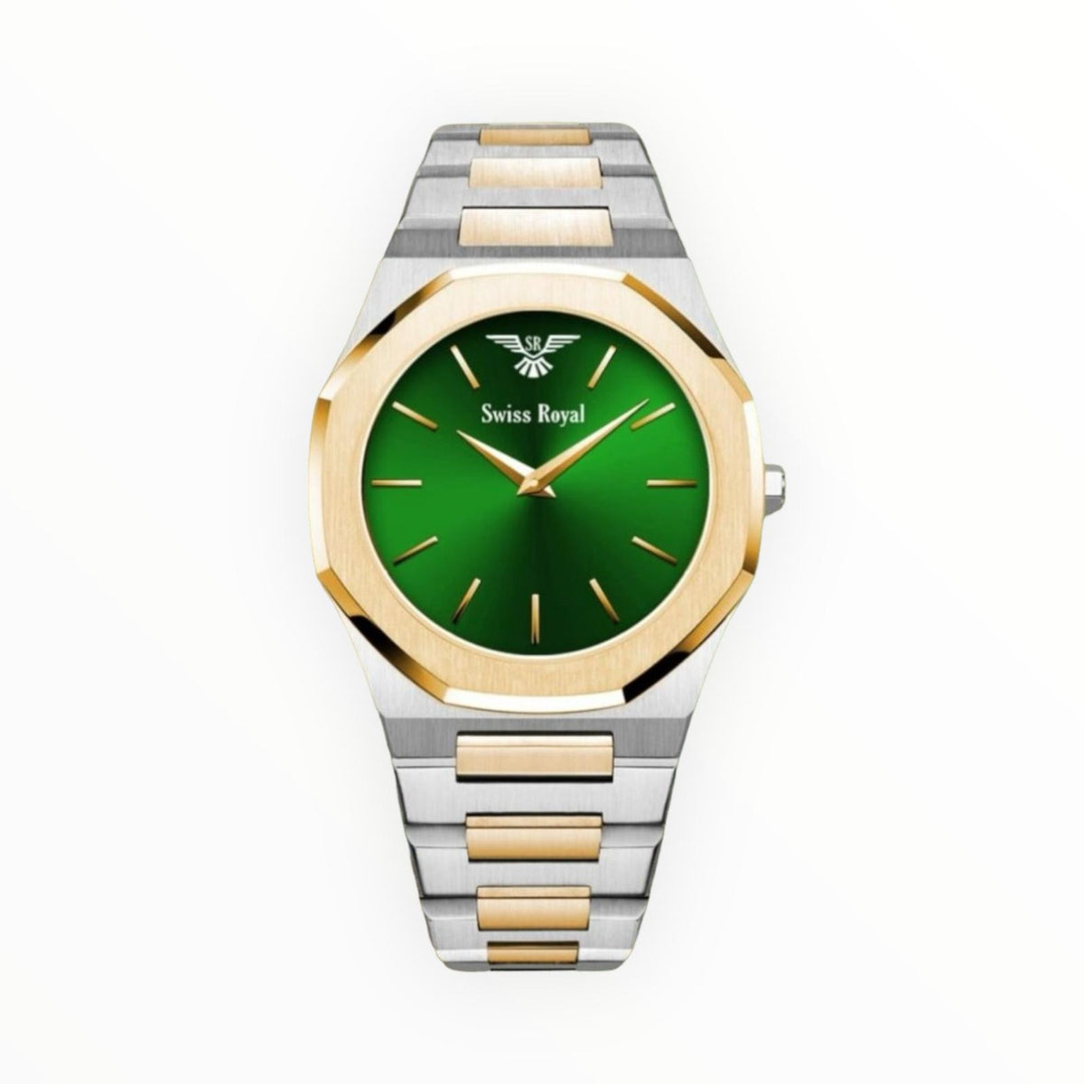 Sliver Gold Case with Green Dial