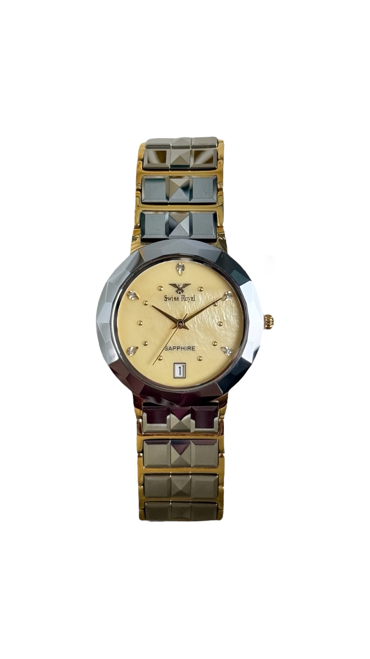 Ceramic - Silver Gold Case With Gold Dial
