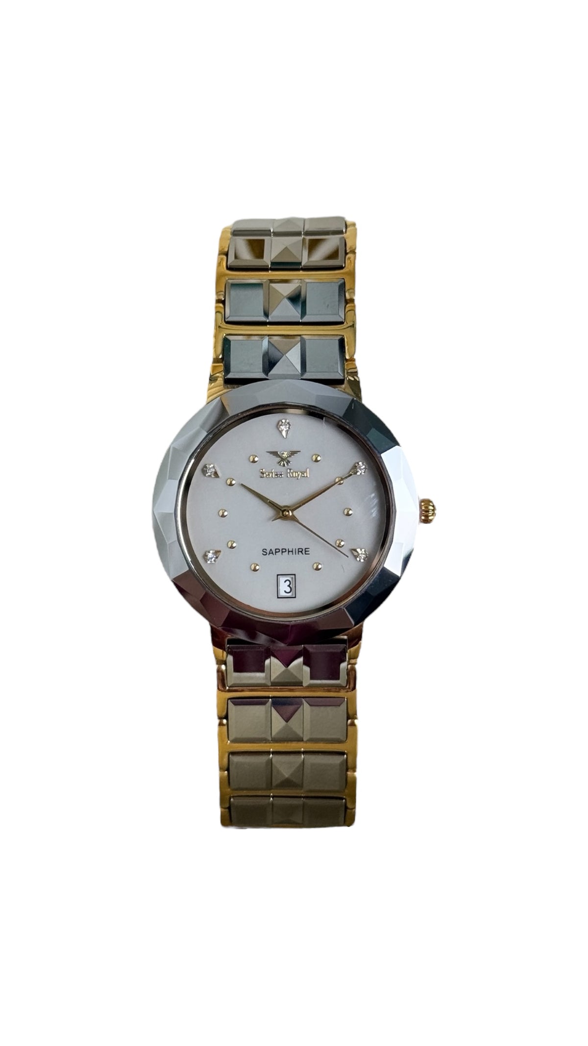 Ceramic - Silver Gold Case With Grey Dial