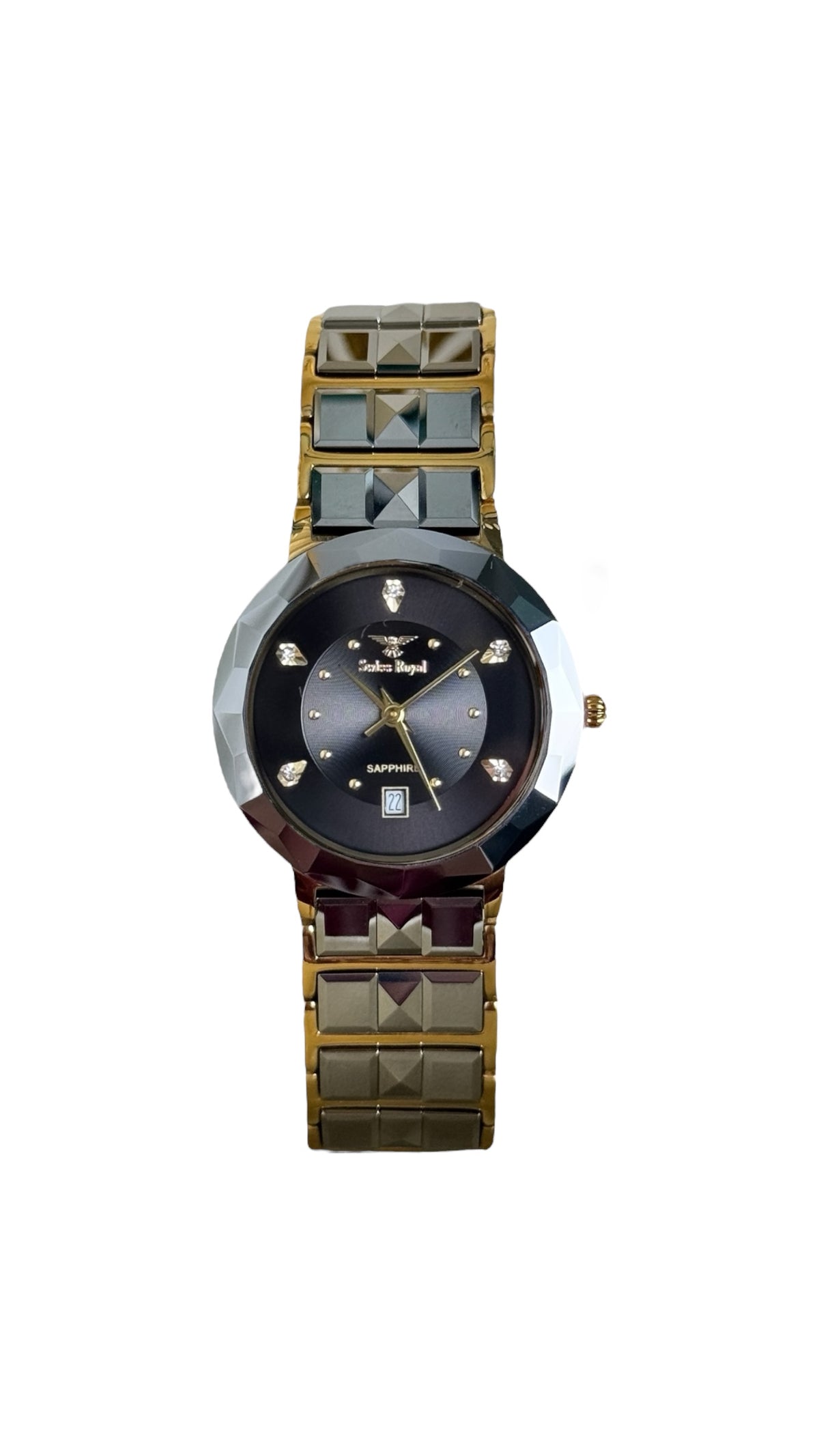 Ceramic - Silver Gold Case With Black Dial