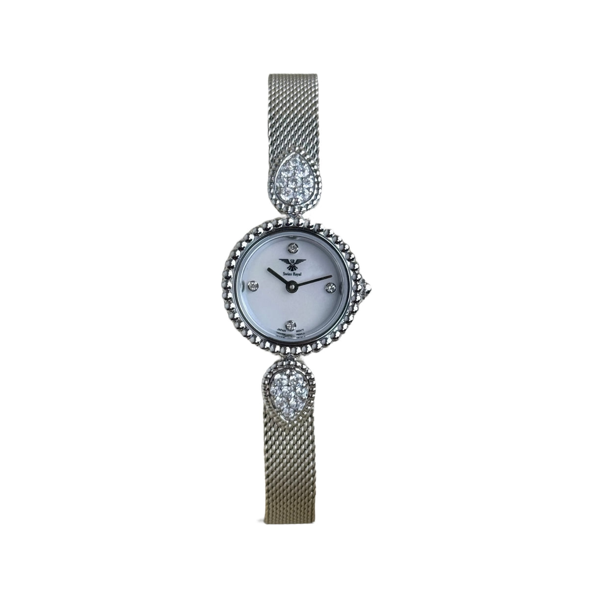 Viral Watch - Silver Case with Pearl White Dial