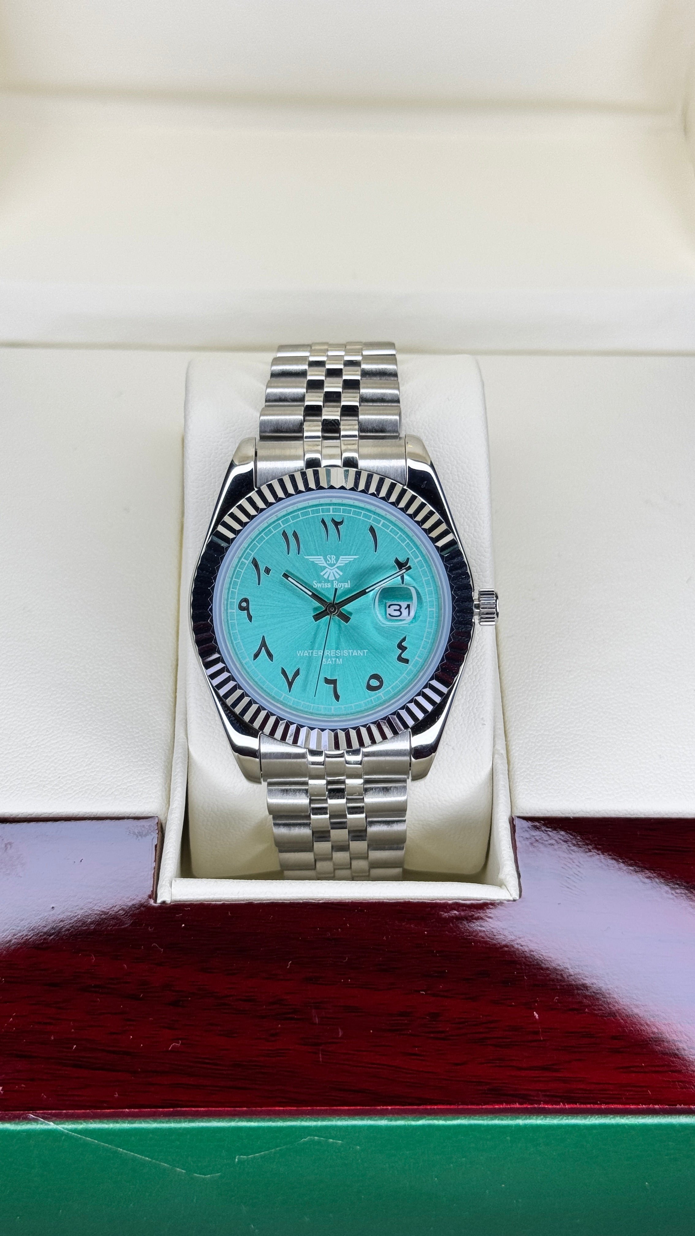 Datejust - Silver Case With Tiffany Pearl Arabic Dial – Swiss Royal