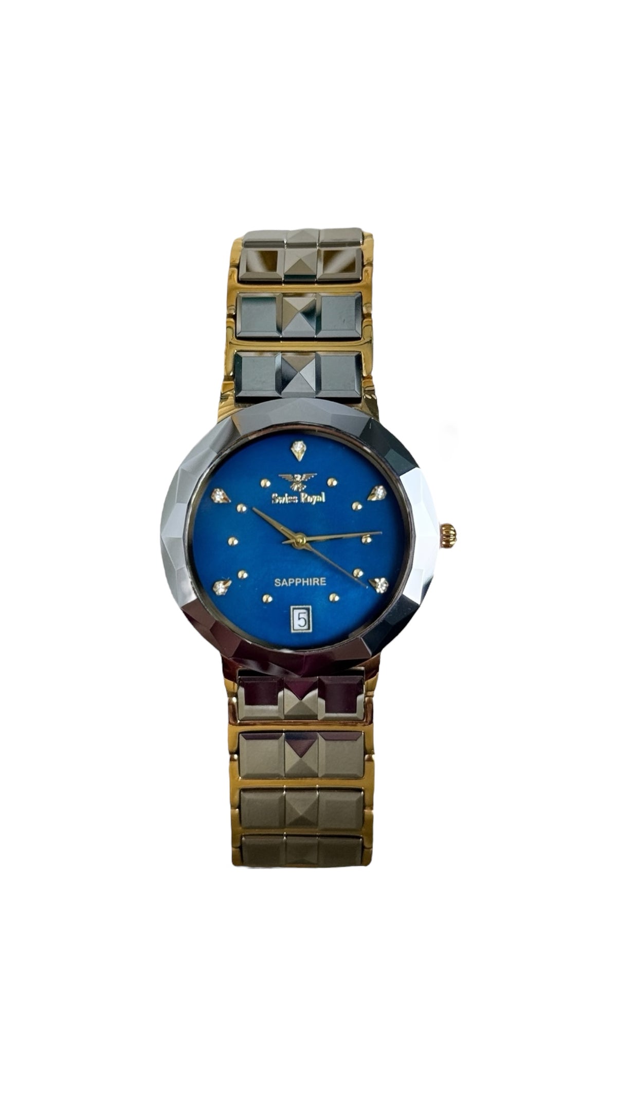 Ceramic - Silver Gold Case With Blue Dial