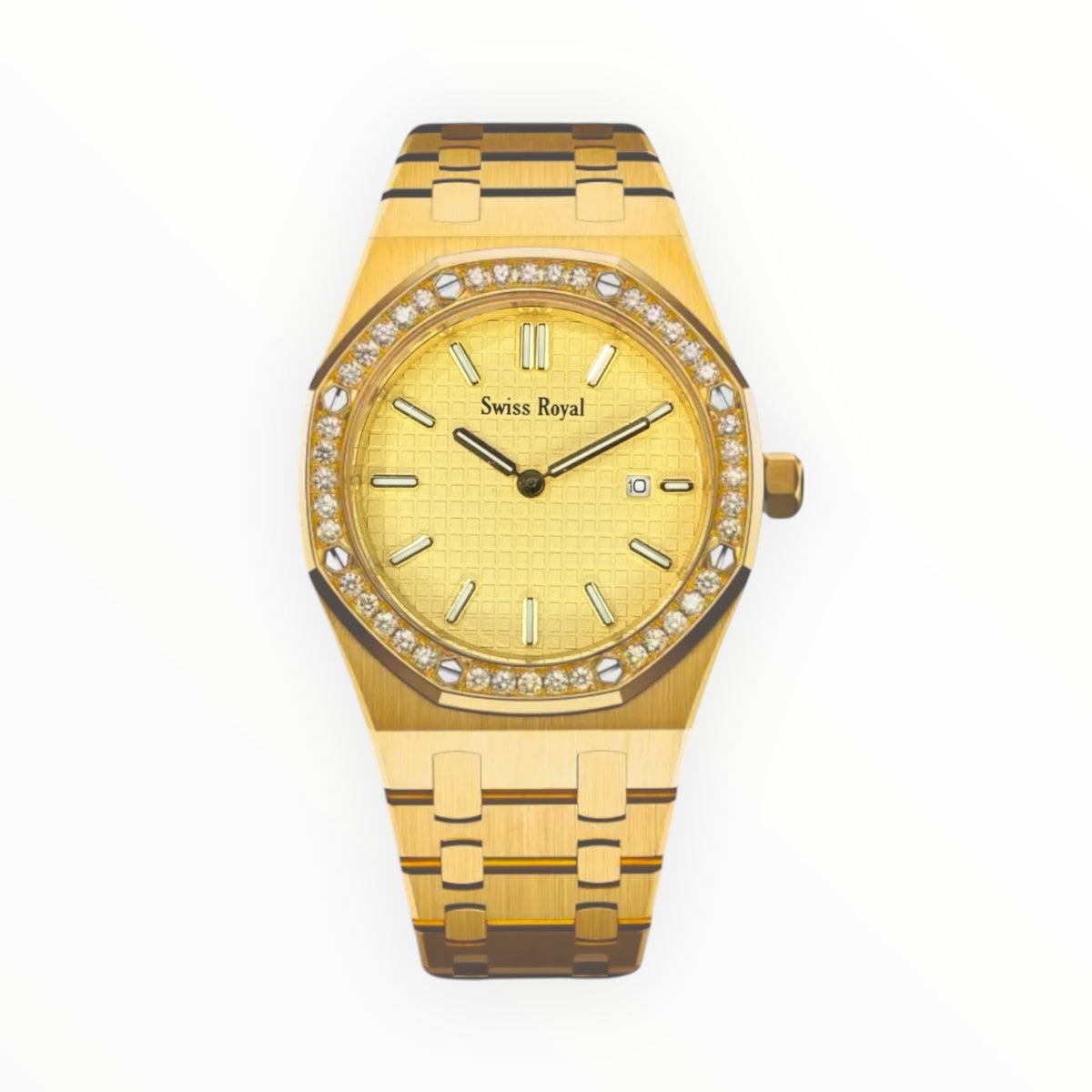 Gold Case With Gold Dial (Crystal Bezel)