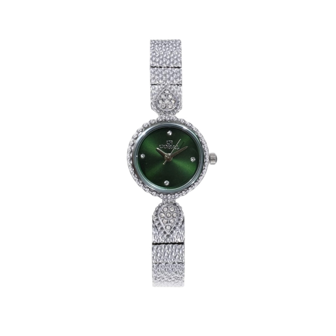 Coral - Silver Case with Green Dial