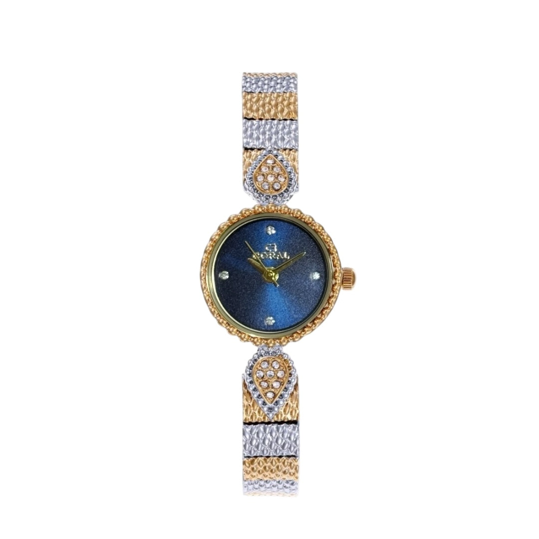 Coral - Silver Gold Case with Blue Dial