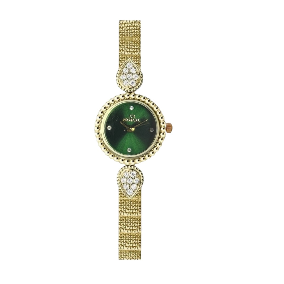 Coral - Gold Case with Green Dial