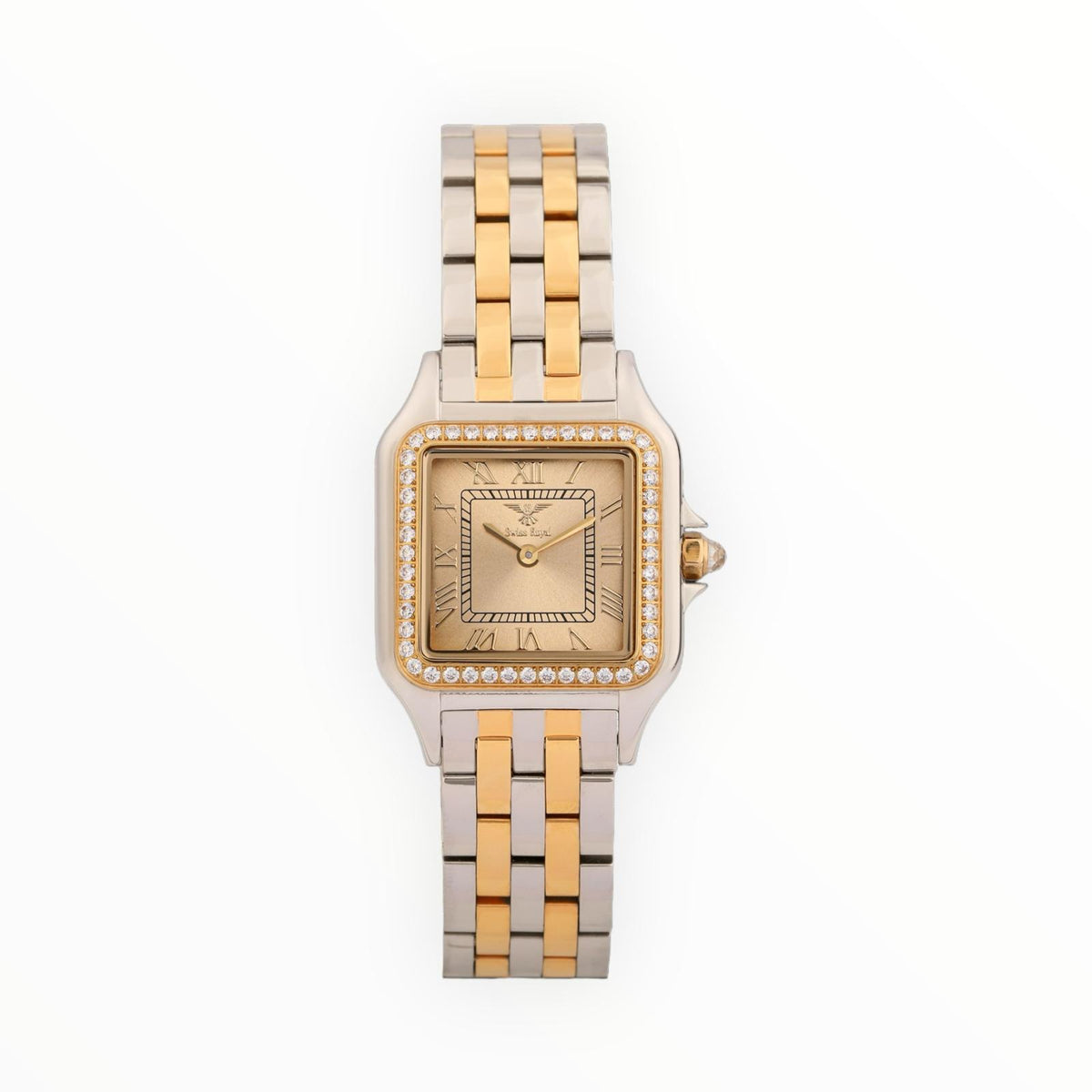 Silver Gold Case with Gold Dial (Crystal Bezel)