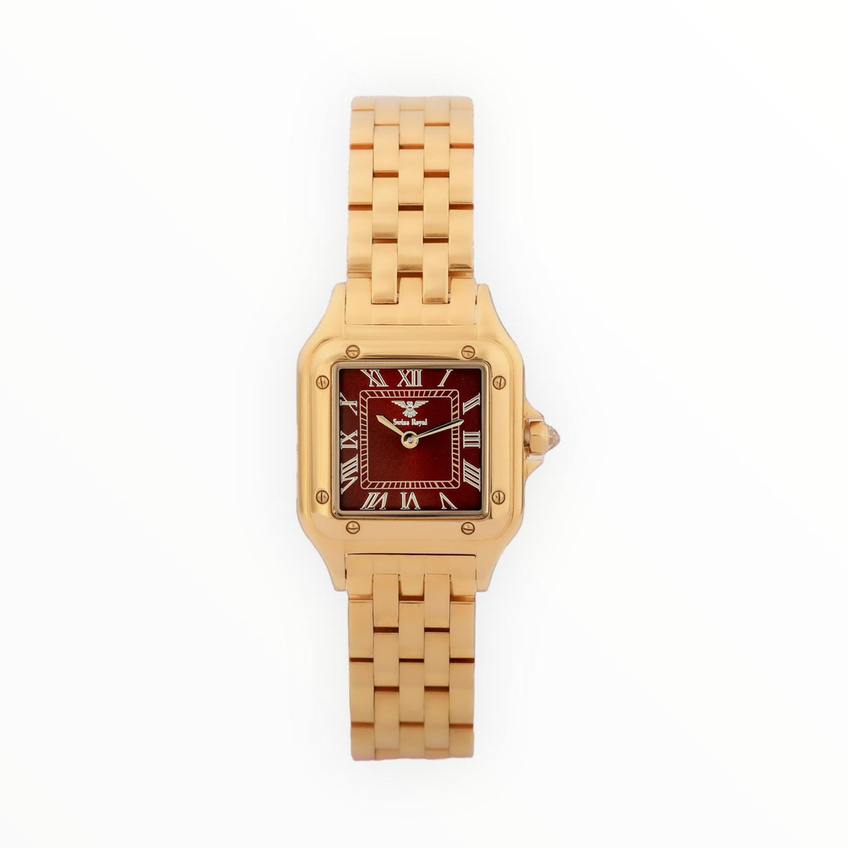 Gold Case with Burgundy Dial