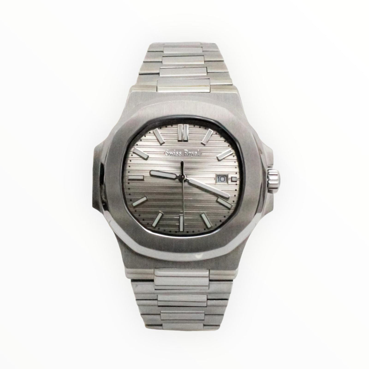 Silver Case with Titanium Dial