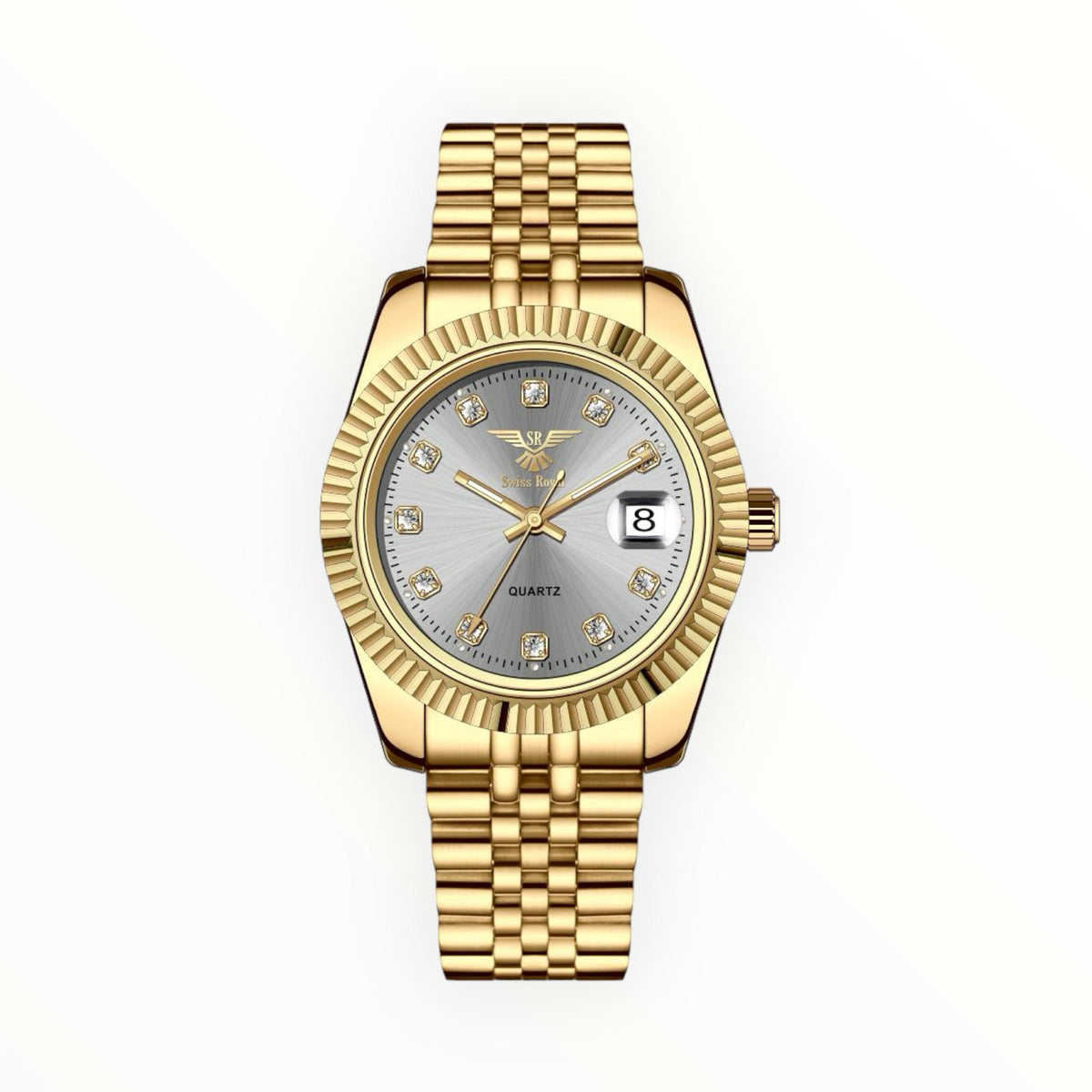 Gold Case With Grey Dial Women