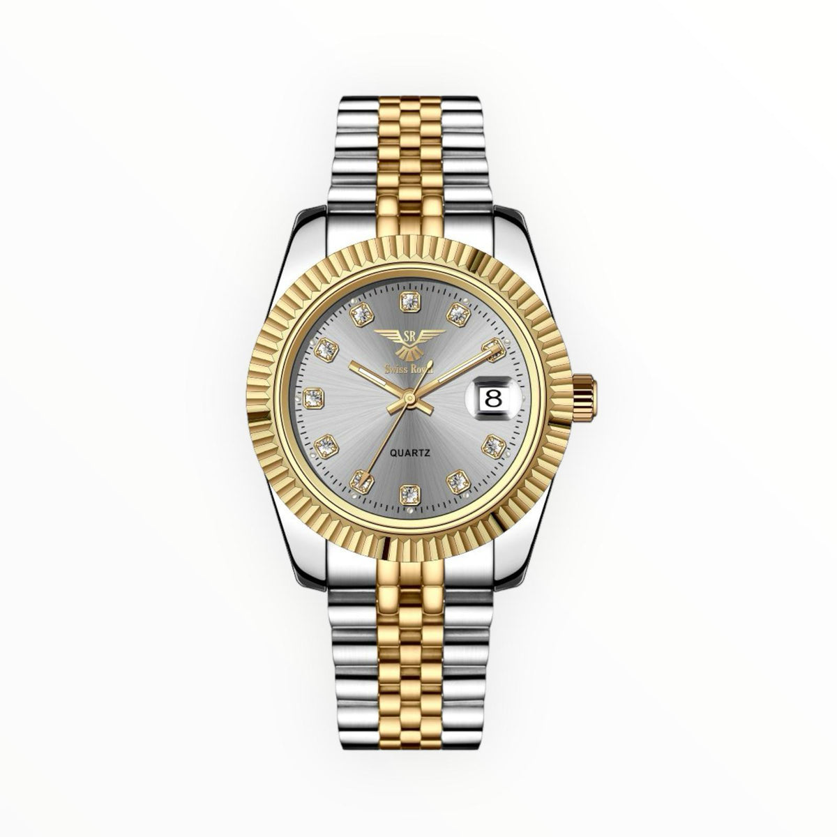 Sliver Gold Case With Grey Dial Women