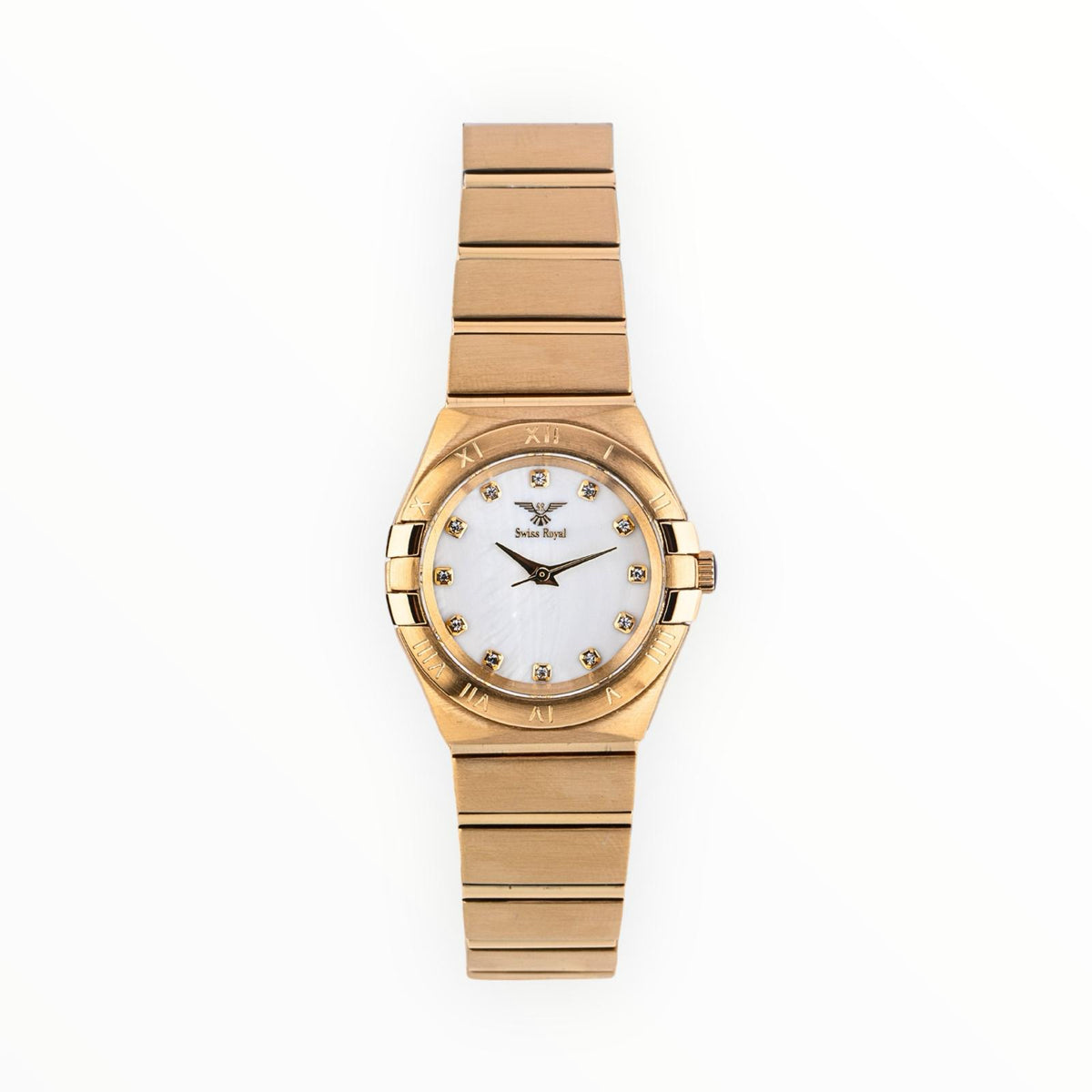 Gold Case with Pearl White Dial