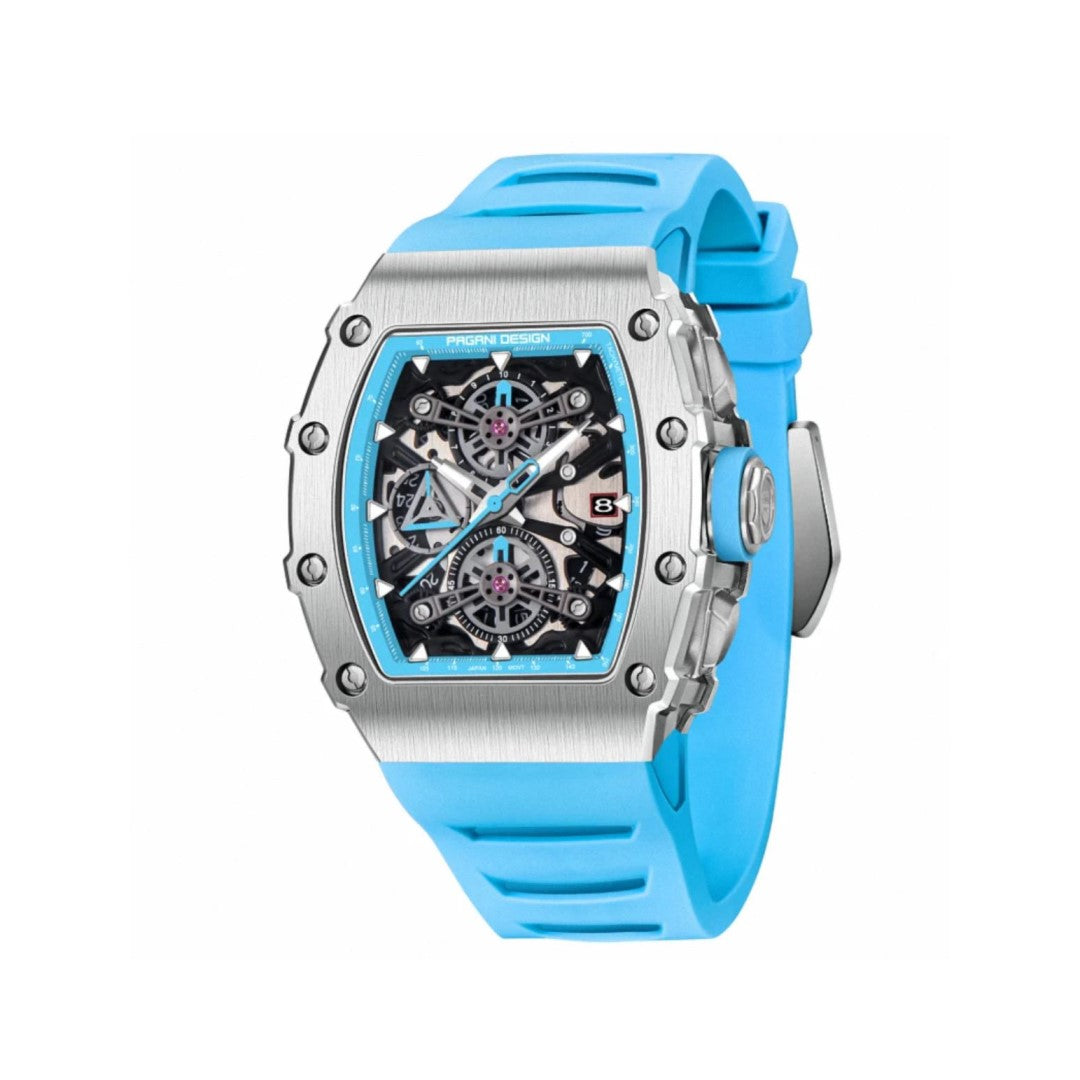 Silver Blue Men Watch