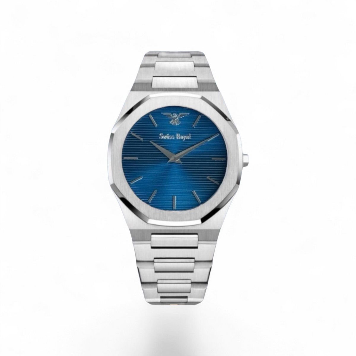 Ultra Slim - Sliver Case with Navy Blue Dial