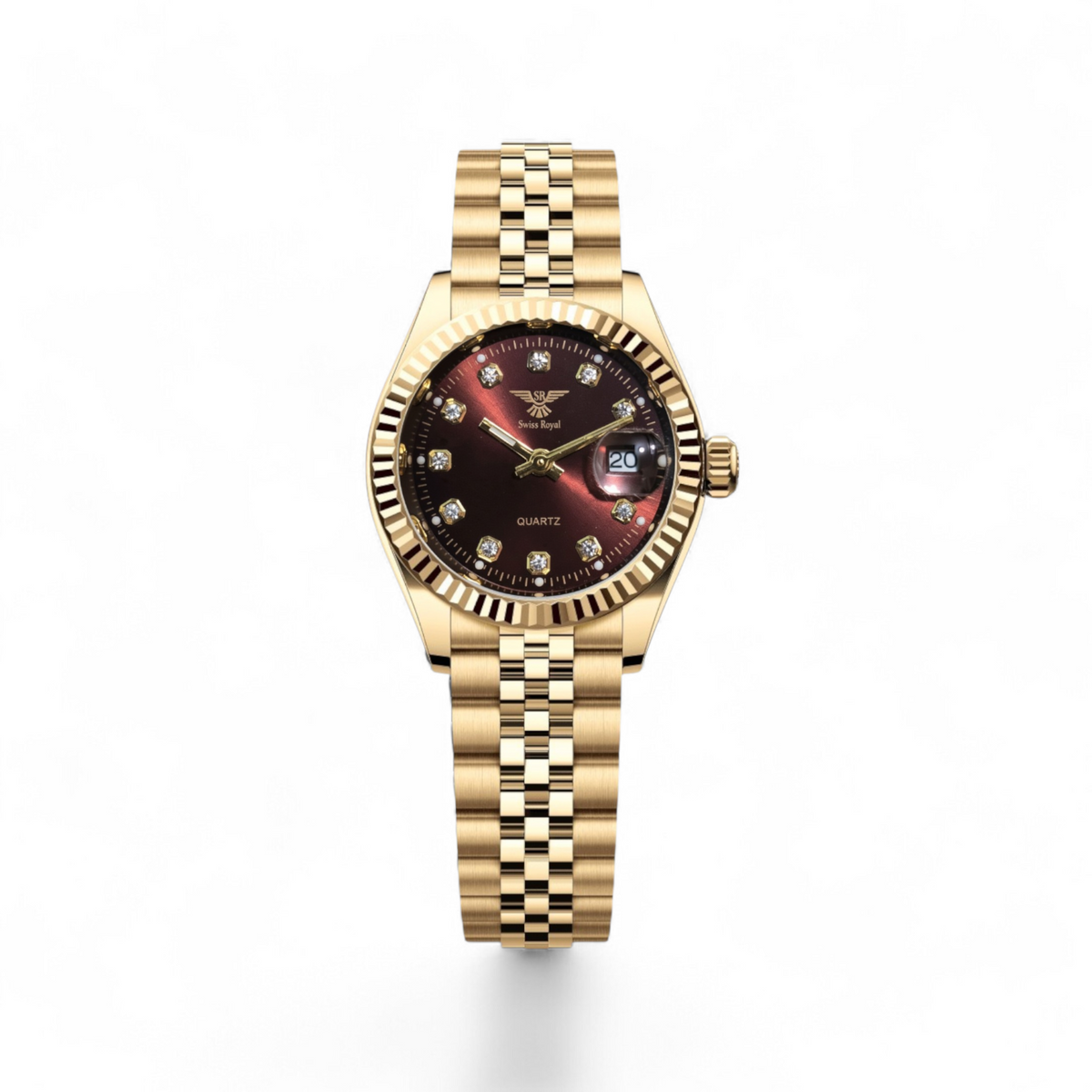 Gold Case With Brown Dial Women