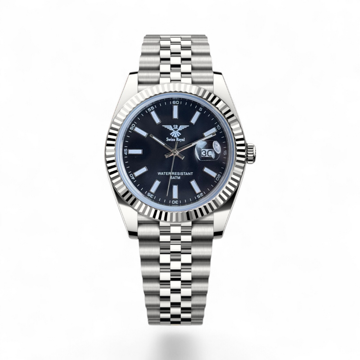 Datejust - Silver Case with Black Dial