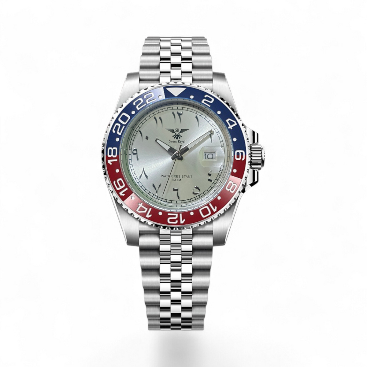 GMT - Silver Case With White Arabic Dial